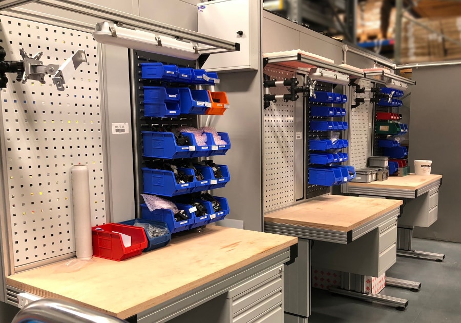 Bespoke height adjustable workbenches 