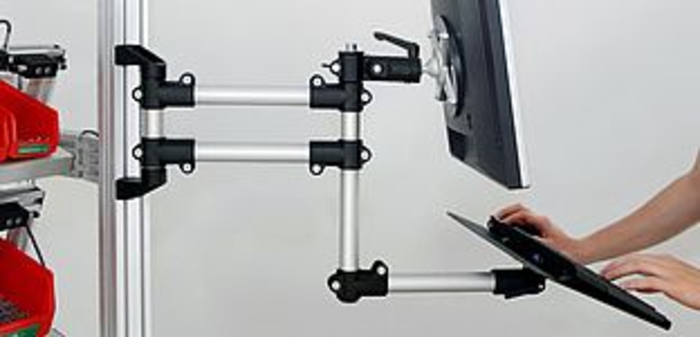 Monitor mounting support arm