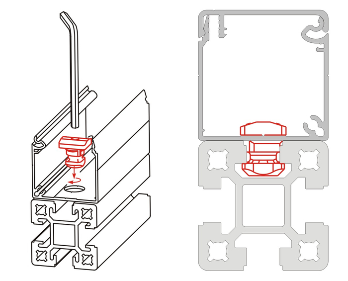 Simple profile fastening using assembly clips